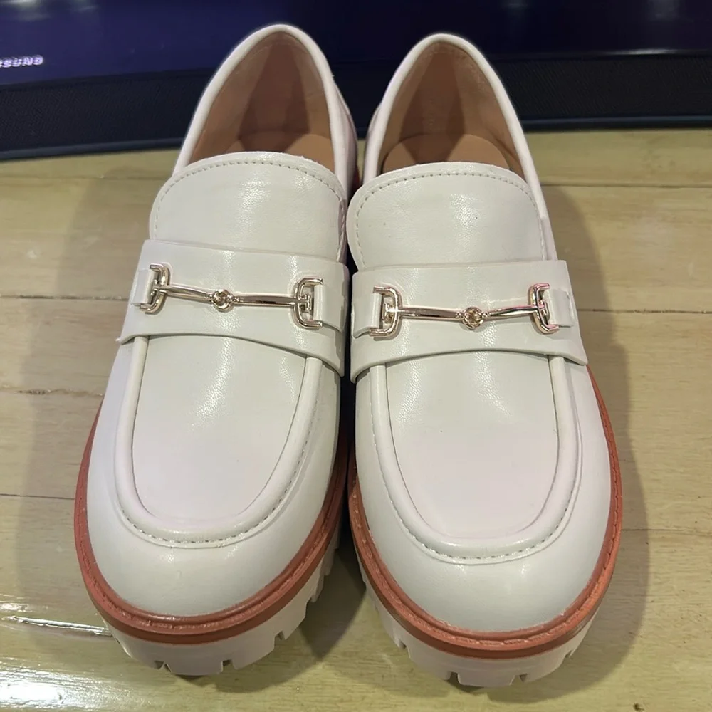 VETASTE Womens Platform Mid Chunky Loafers - Picture 2 of 5